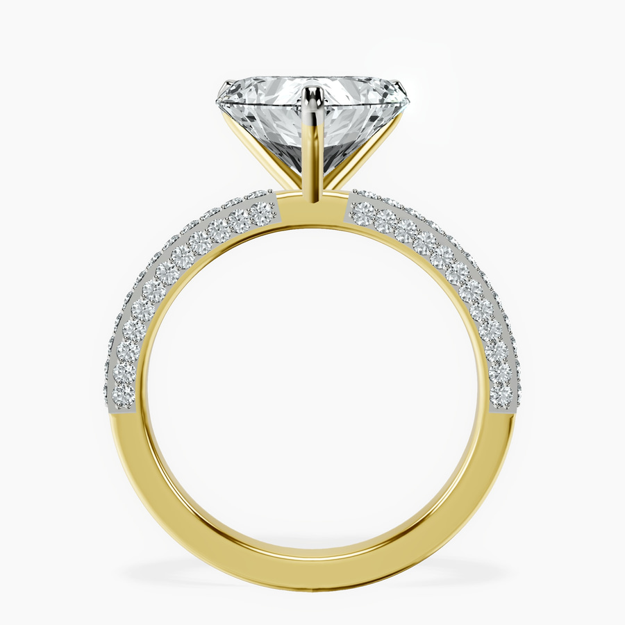 14kt Yellow Gold Grace Micro pavé Eternity Lab Diamond Ring side right image one