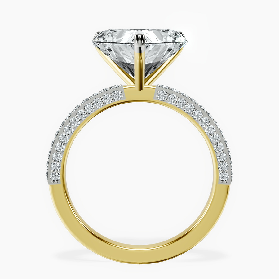 14kt Yellow Gold Grace Micro pavé Eternity Lab Diamond Ring side right image one