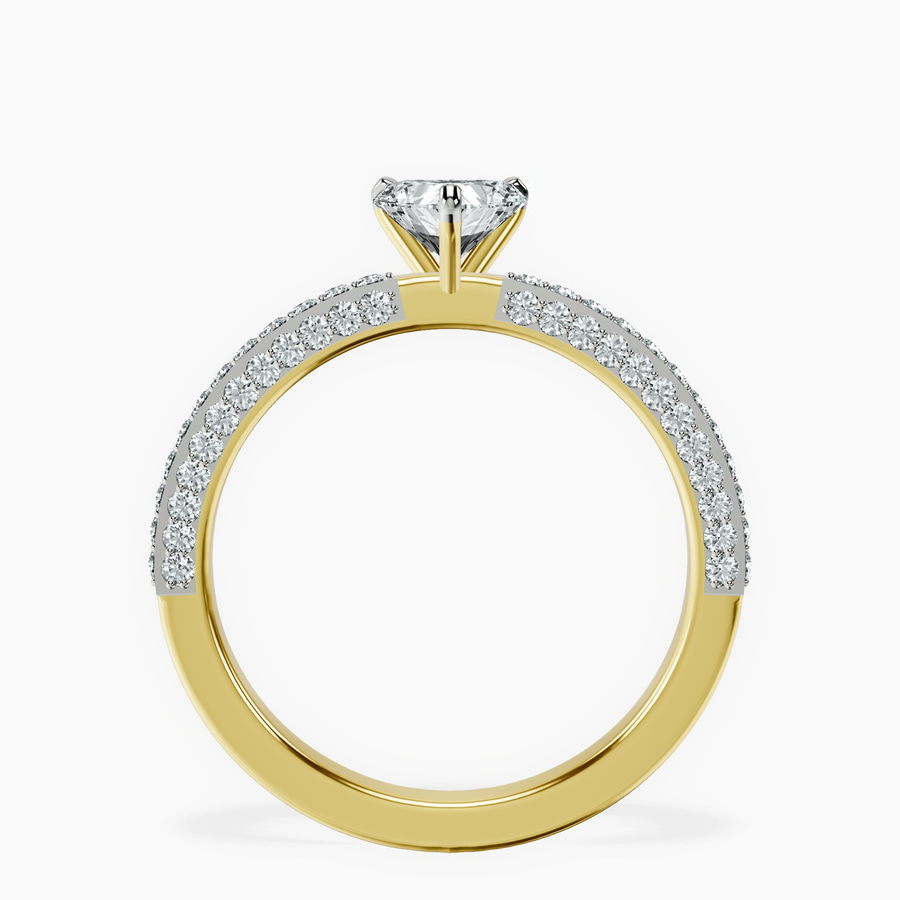 14kt Yellow Gold Grace Micro pavé Eternity Lab Diamond Ring side right image one