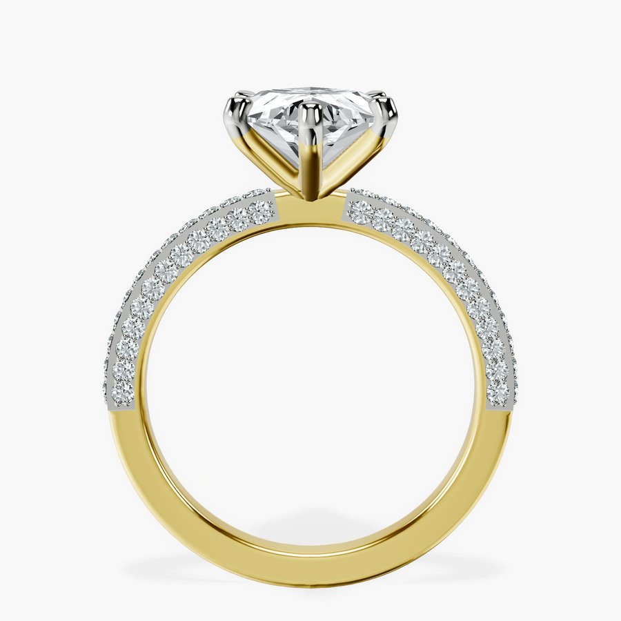 14kt Yellow Gold Grace Micro pavé Eternity Lab Diamond Ring side right image one