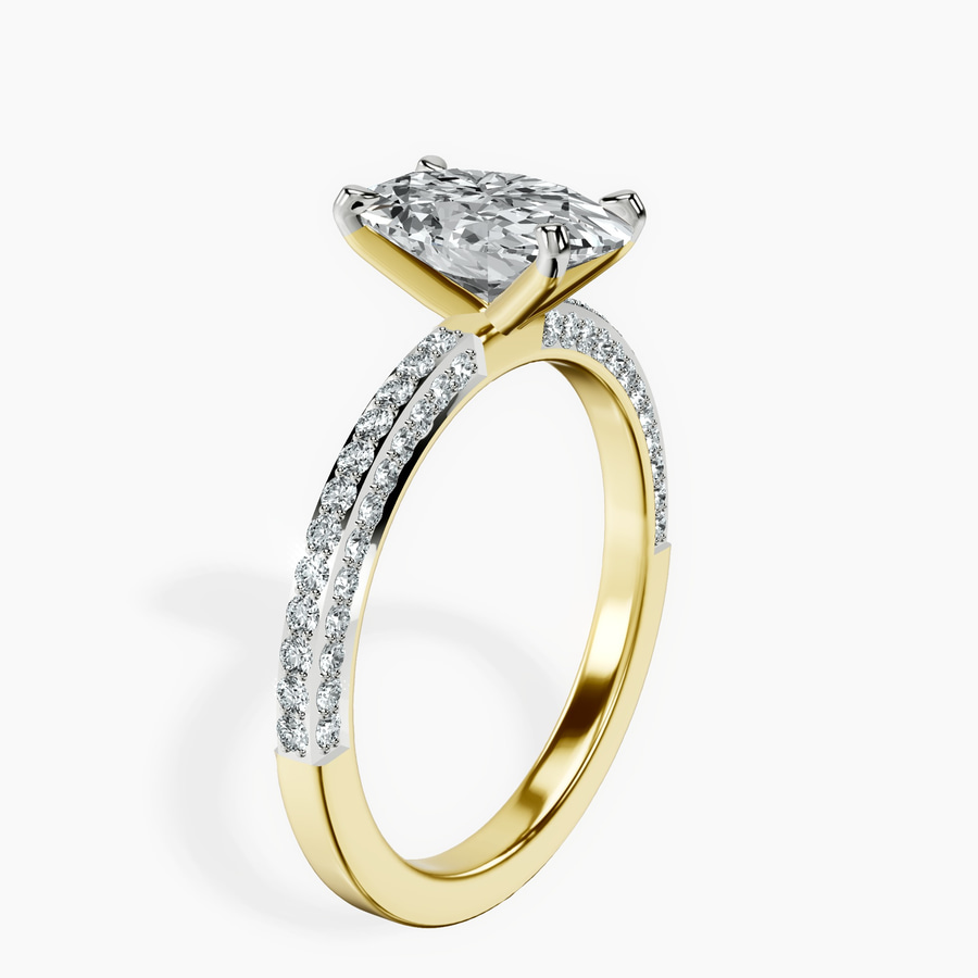18ct Yellow Gold Grace Micro pavé Eternity Lab Diamond Ring standing product image one