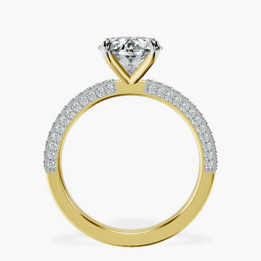 18kt Yellow Gold Grace Micro pavé Eternity Lab Diamond Ring side right image one