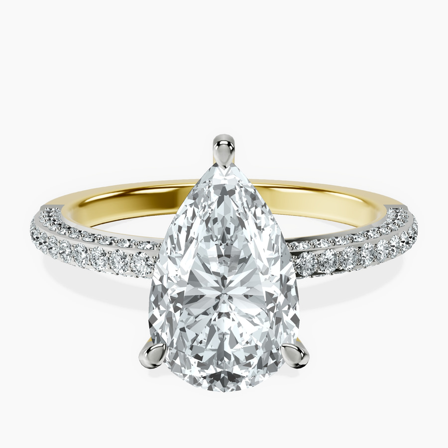 14kt Yellow Gold Grace Micro pavé Eternity Lab Diamond Ring front image