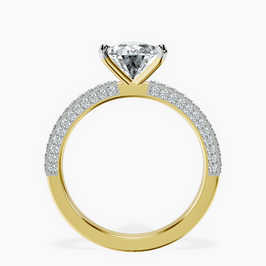 14ct Yellow Gold Grace Micro pavé Eternity Lab Diamond Ring side right image one