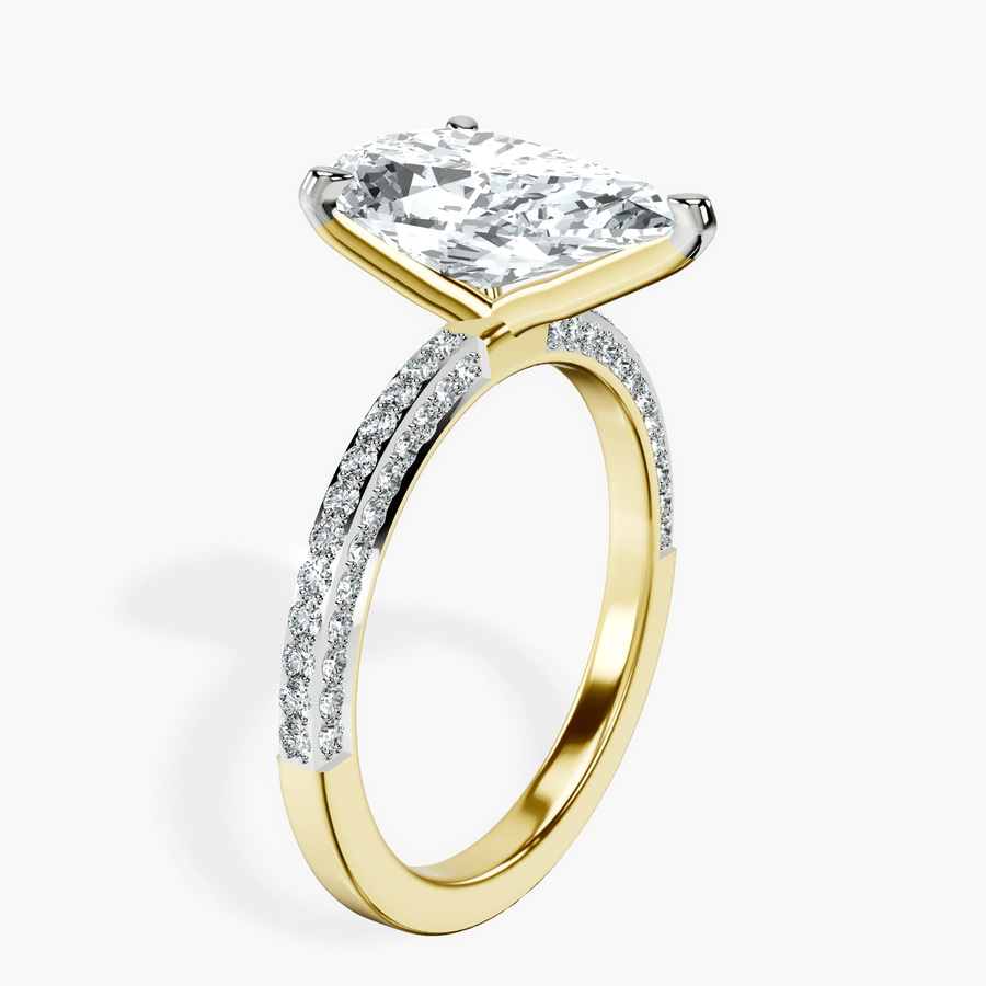 18kt Yellow Gold Grace Micro pavé Eternity Lab Diamond Ring standing product image one