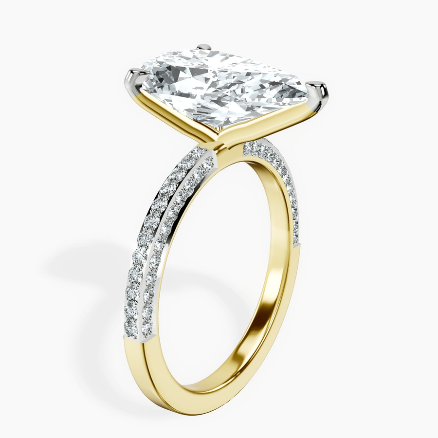 14kt Yellow Gold Grace Micro pavé Eternity Lab Diamond Ring standing product image one