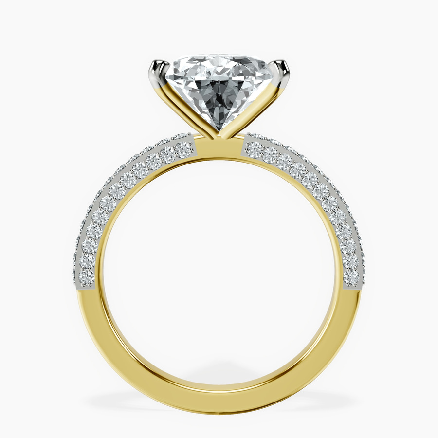 14kt Yellow Gold Grace Micro pavé Eternity Lab Diamond Ring side right image one