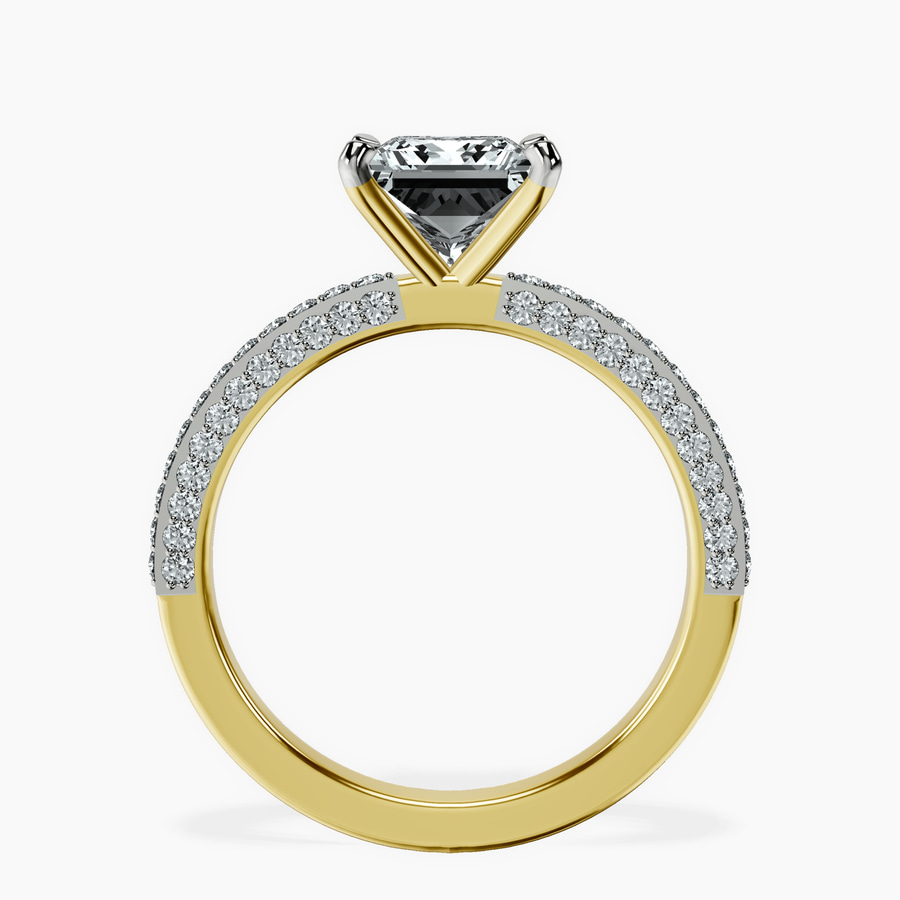 14ct Yellow Gold Grace Micro pavé Eternity Lab Diamond Ring side right image one