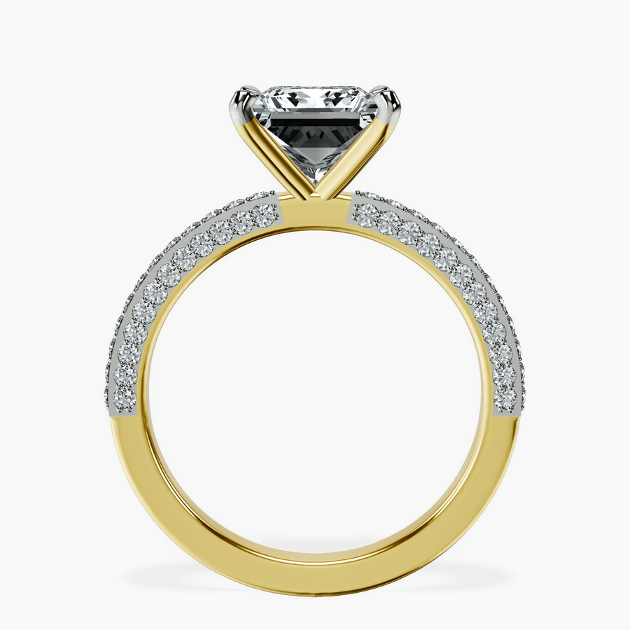 14kt Yellow Gold Grace Micro pavé Eternity Lab Diamond Ring side right image one