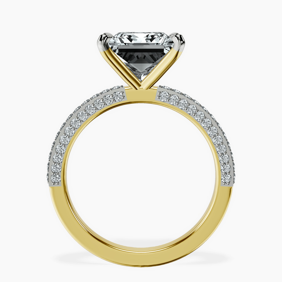 10kt Yellow Gold Grace Micro pavé Eternity Lab Diamond Ring side right image one