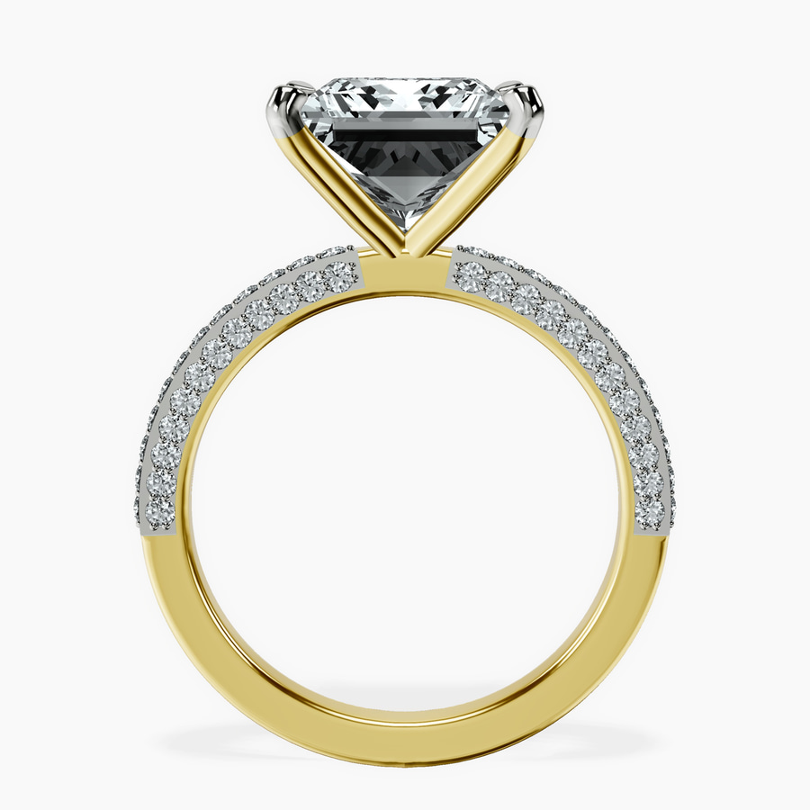 18kt Yellow Gold Grace Micro pavé Eternity Lab Diamond Ring side right image one