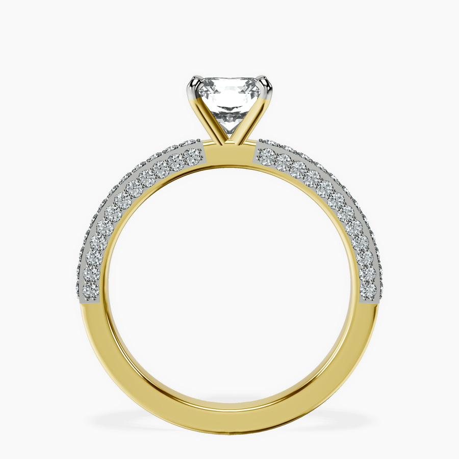 10kt Yellow Gold Grace Micro pavé Eternity Lab Diamond Ring side right image one