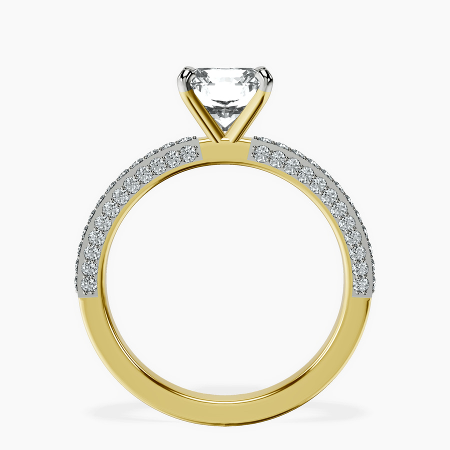 14ct Yellow Gold Grace Micro pavé Eternity Lab Diamond Ring side right image one