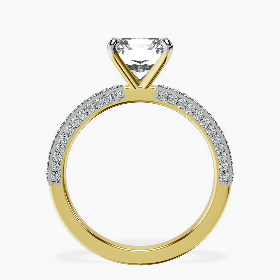 18kt Yellow Gold Grace Micro pavé Eternity Lab Diamond Ring side right image one