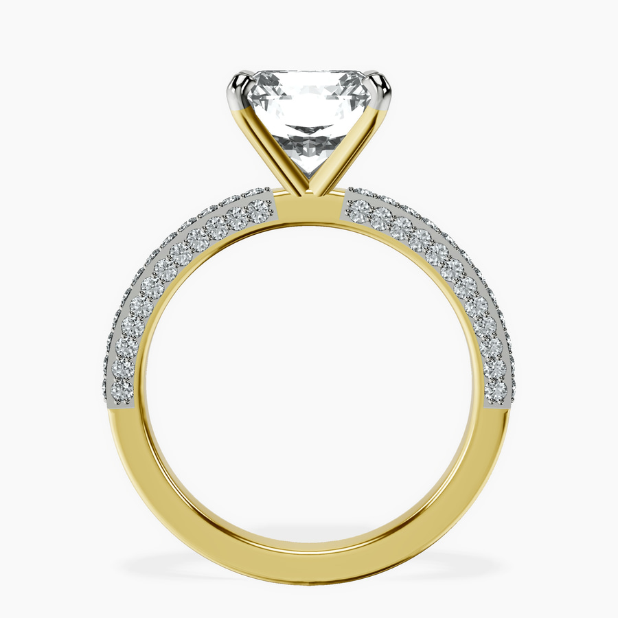 14kt Yellow Gold Grace Micro pavé Eternity Lab Diamond Ring side right image one