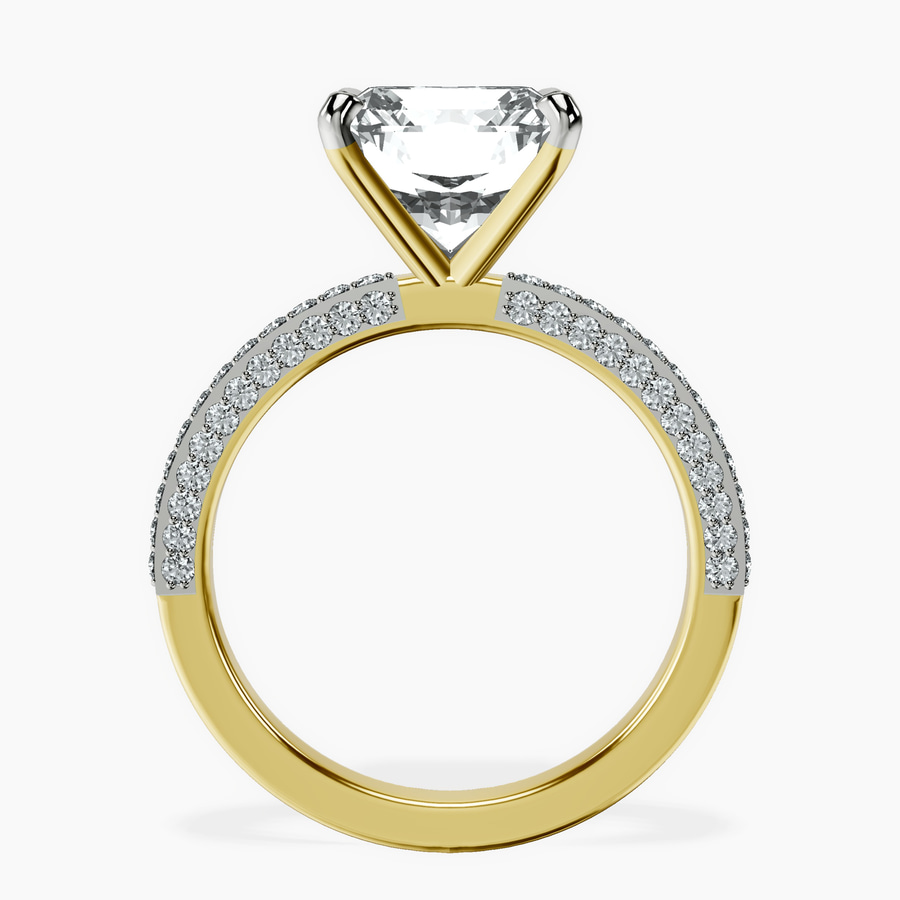 14kt Yellow Gold Grace Micro pavé Eternity Lab Diamond Ring side right image one