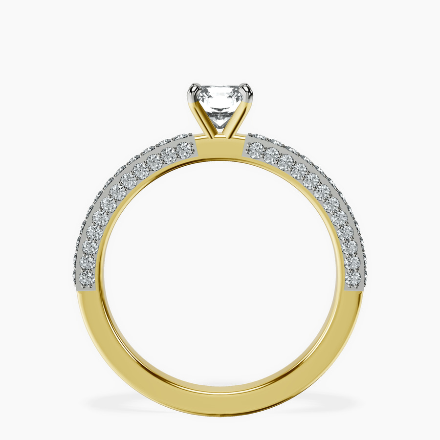 14kt Yellow Gold Grace Micro pavé Eternity Lab Diamond Ring side right image one