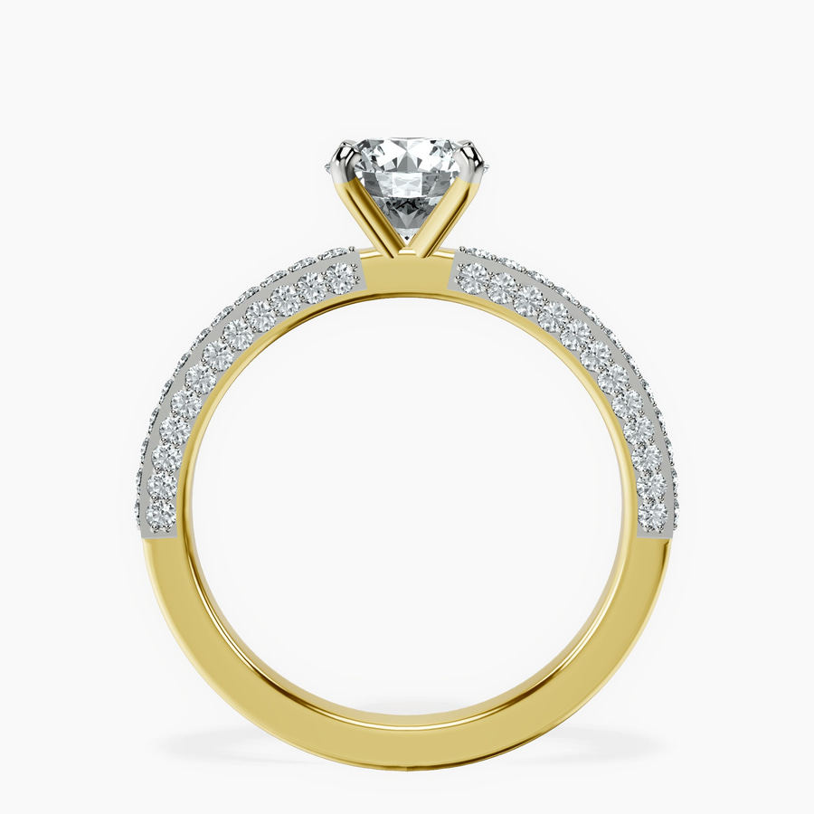 14kt Yellow Gold Grace Micro pavé Eternity Lab Diamond Ring side right image one