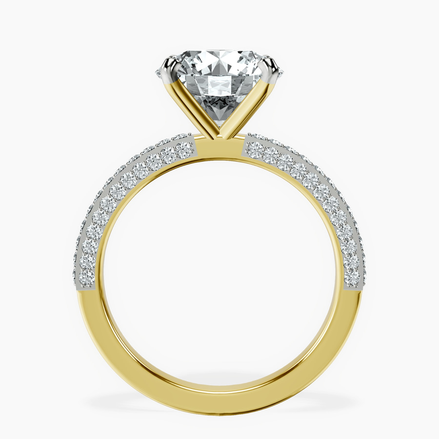 18ct Yellow Gold Grace Micro pavé Eternity Lab Diamond Ring side right image one