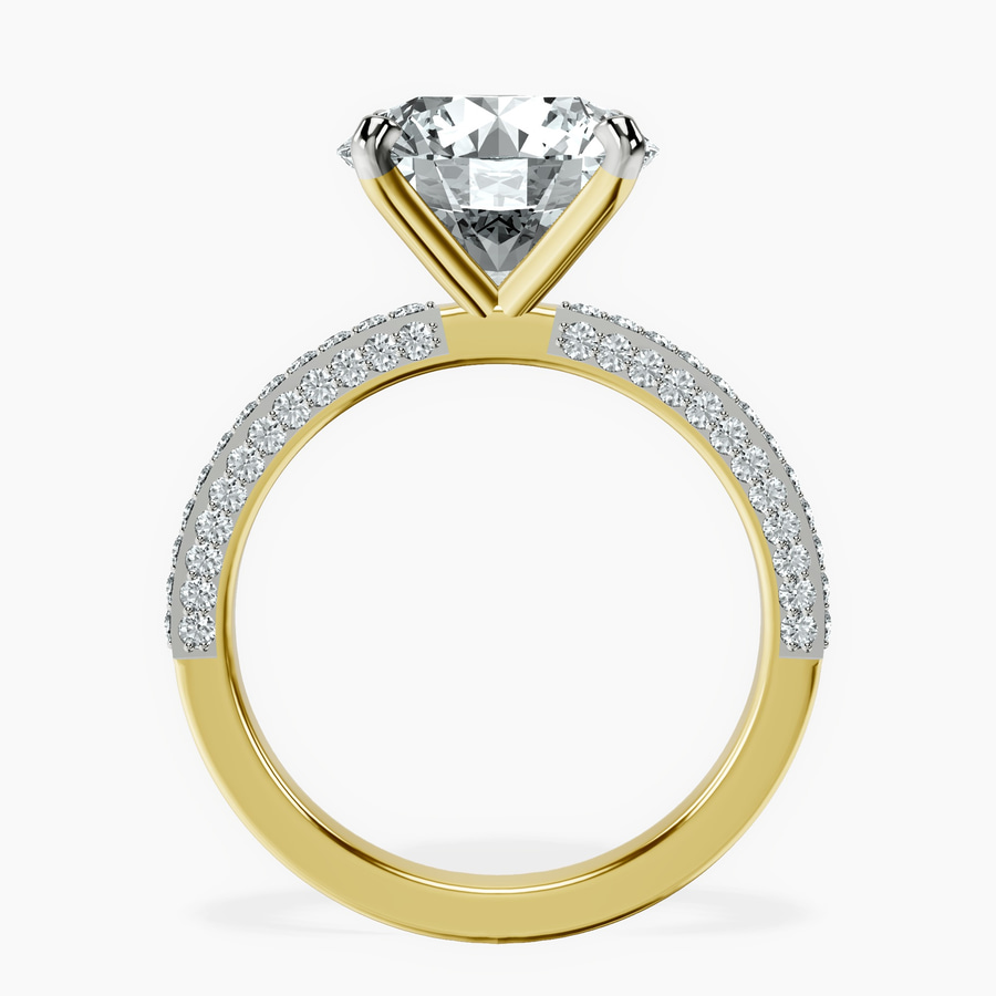 14kt Yellow Gold Grace Micro pavé Eternity Lab Diamond Ring side right image one