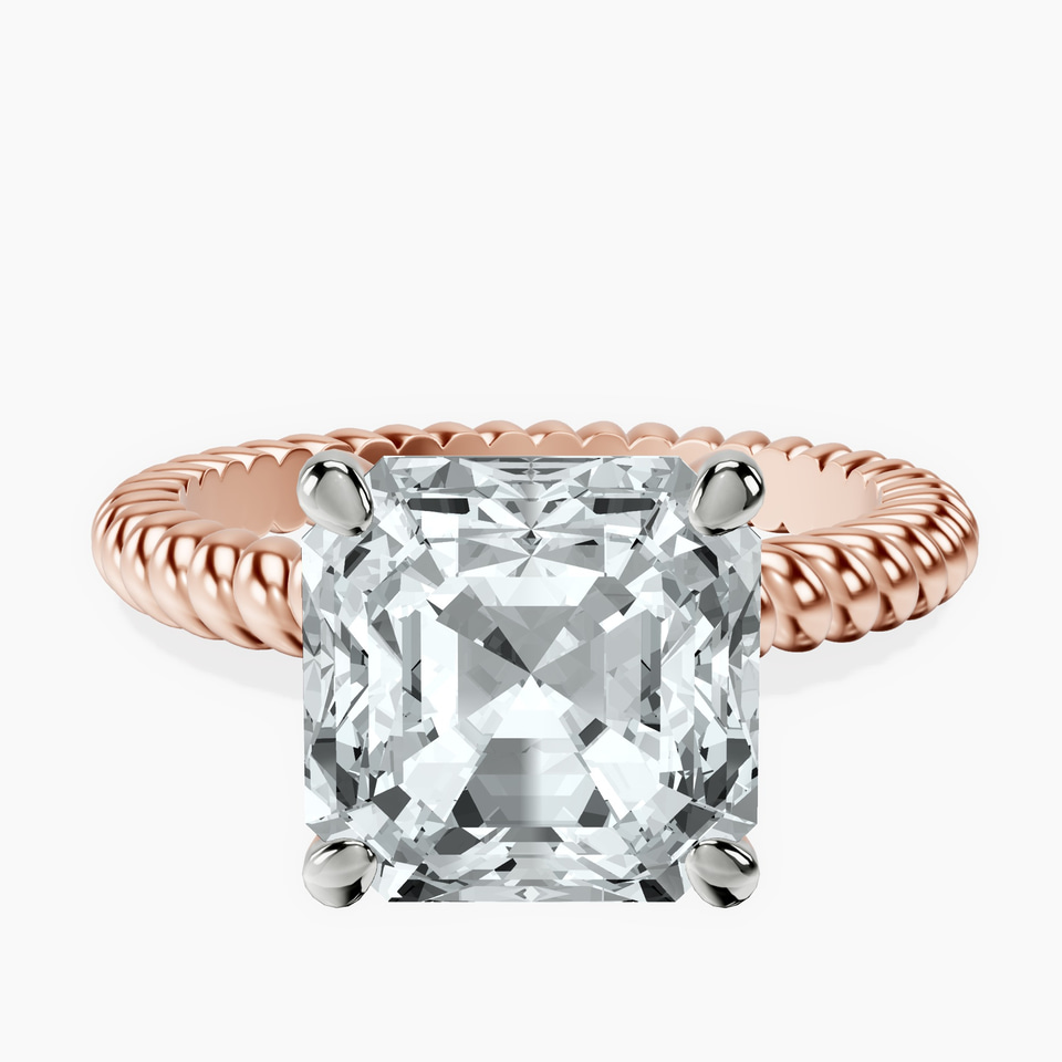 10kt Rose Gold Sansa Solitaire Lab Diamond Ring front image