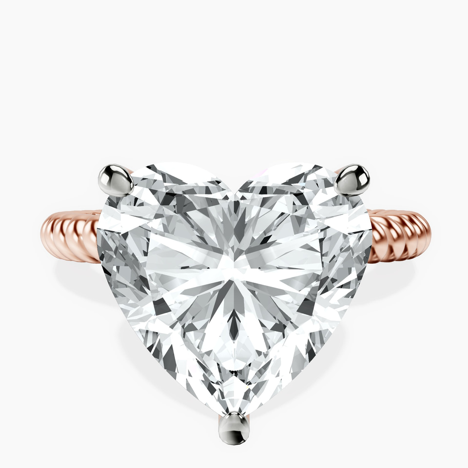 10kt Rose Gold Sansa Solitaire Lab Diamond Ring front image
