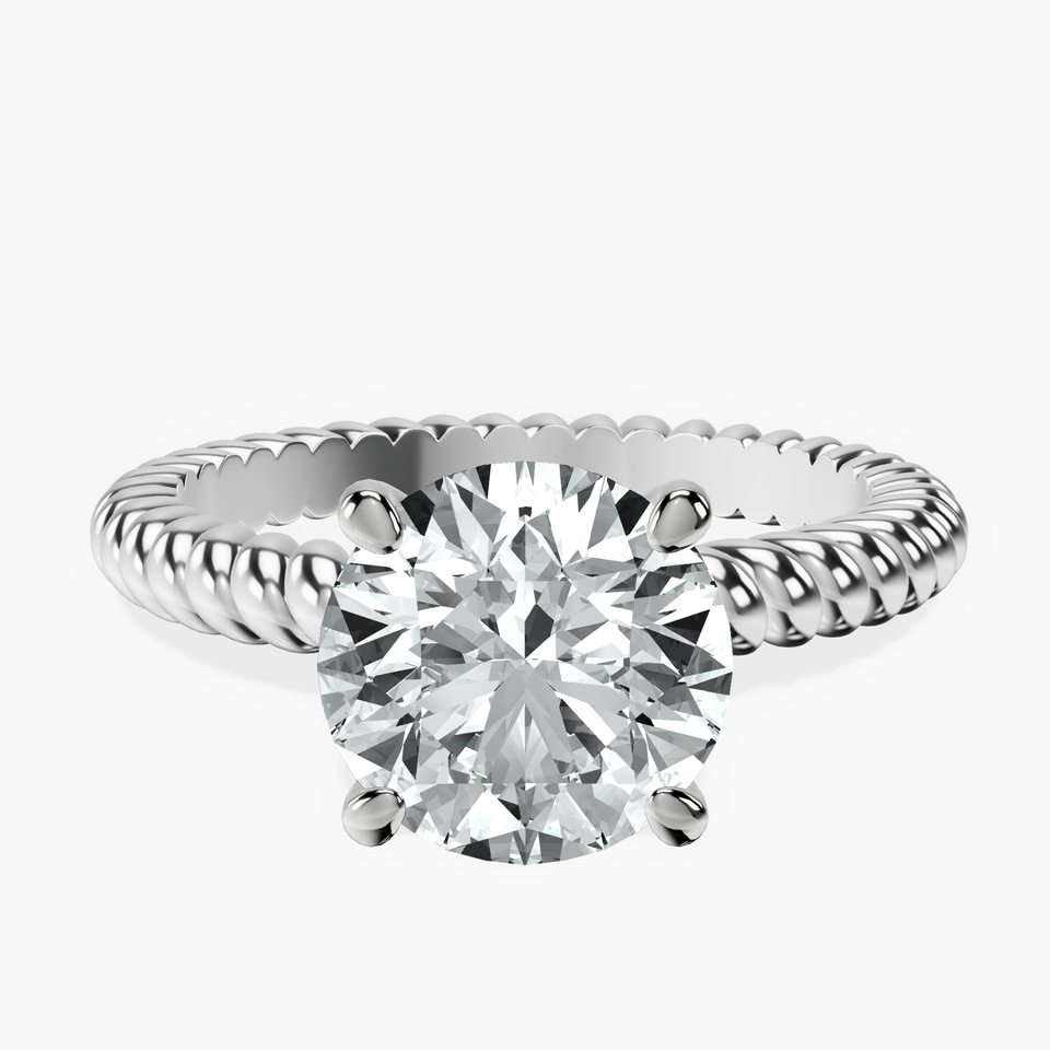 10kt White Gold Sansa Solitaire Lab Diamond Ring front image