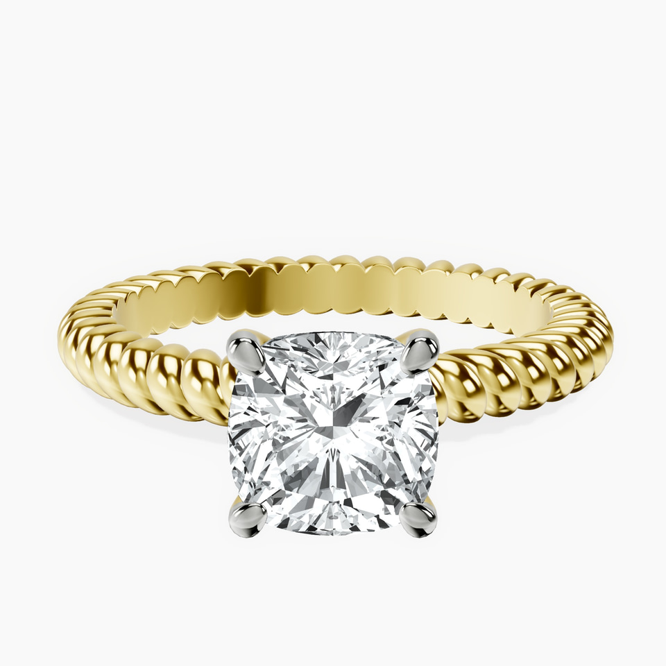 14ct Yellow Gold Sansa Solitaire Lab Diamond Ring front image