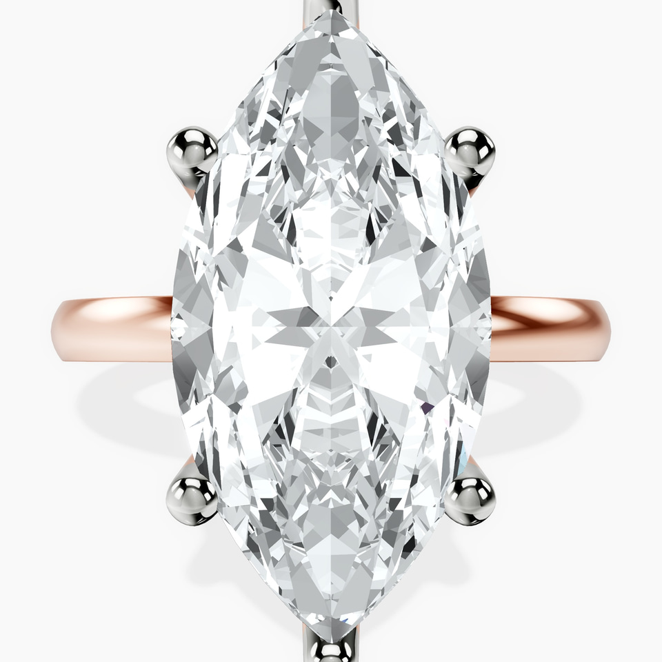 18kt Rose Gold Quinn Solitaire Lab Diamond Ring front image