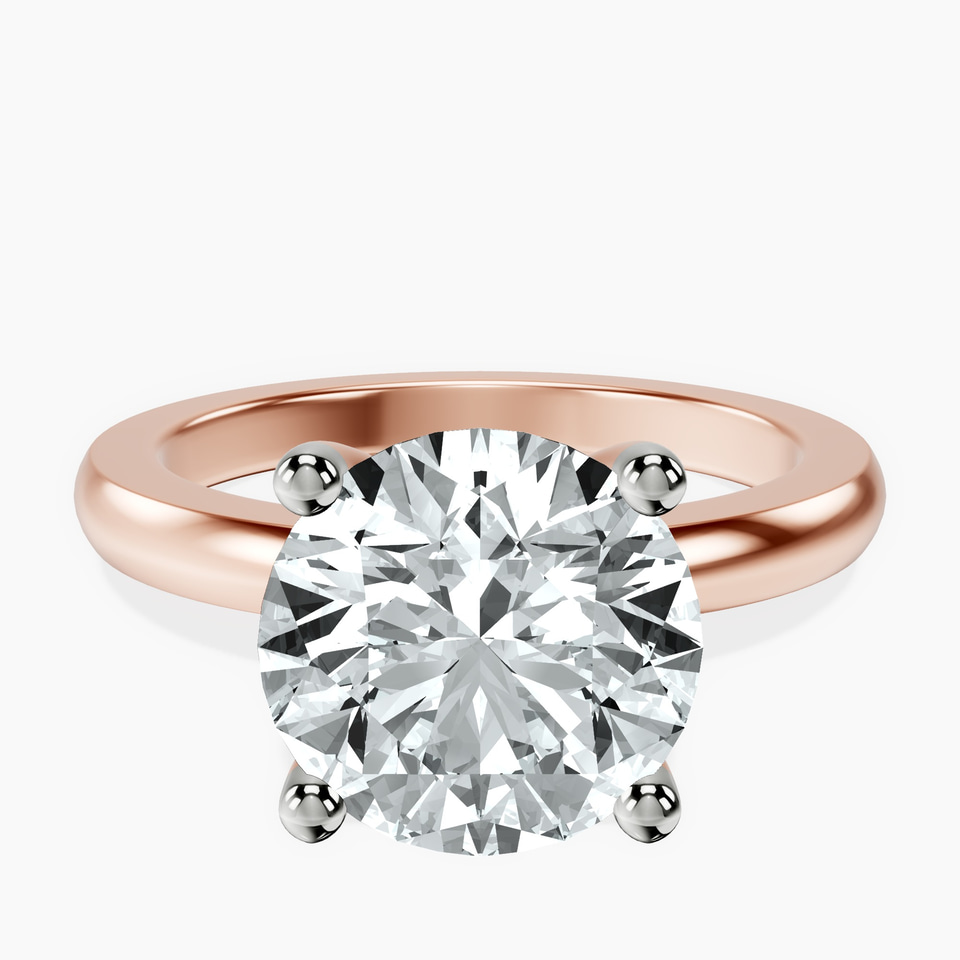 10kt Rose Gold Quinn Solitaire Lab Diamond Ring front image