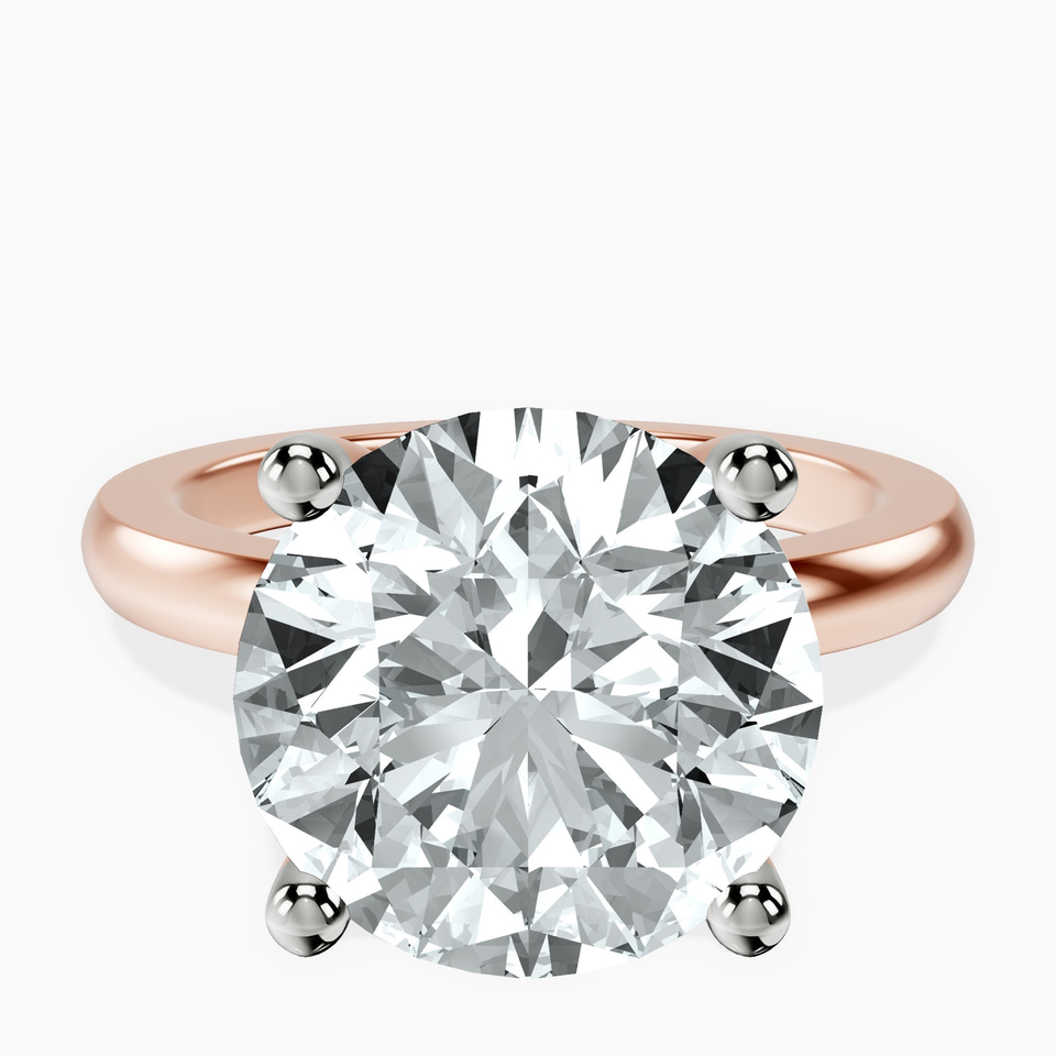 18kt Rose Gold Quinn Solitaire Lab Diamond Ring front image