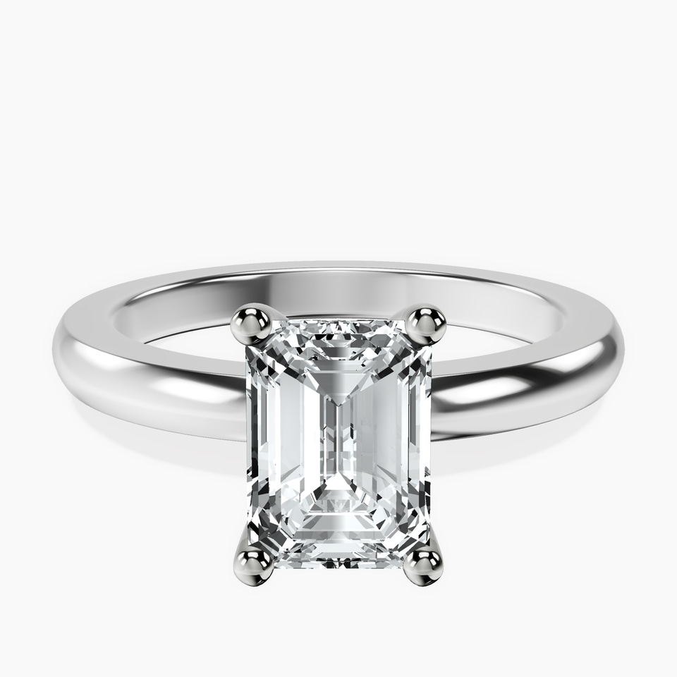 9ct White Gold Quinn Solitaire Lab Diamond Ring front image