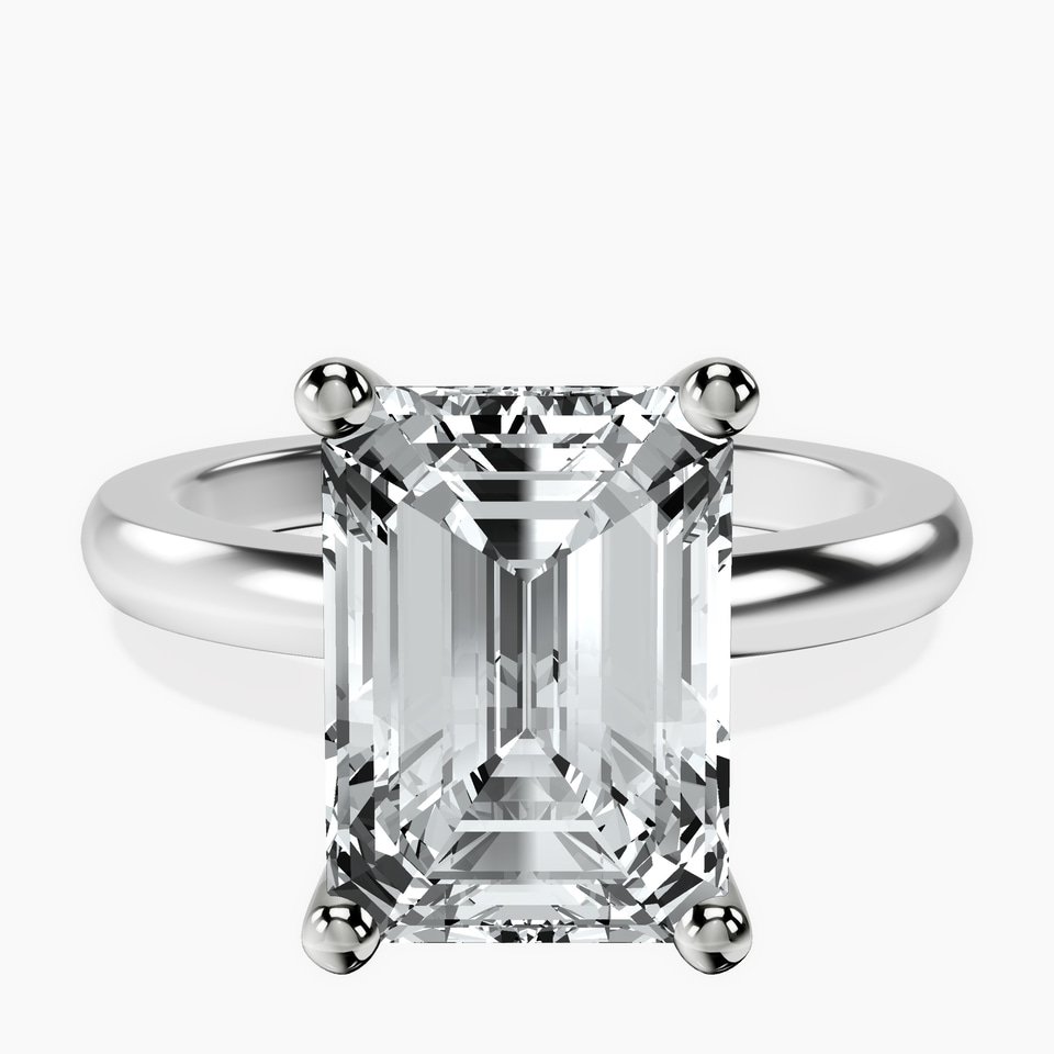 10kt White Gold Quinn Solitaire Lab Diamond Ring front image