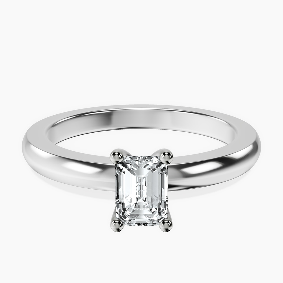 10kt White Gold Quinn Solitaire Lab Diamond Ring front image