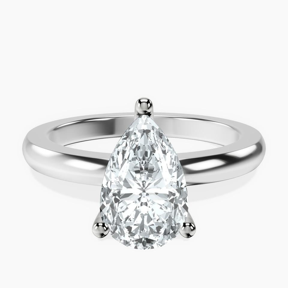 9ct White Gold Quinn Solitaire Lab Diamond Ring front image