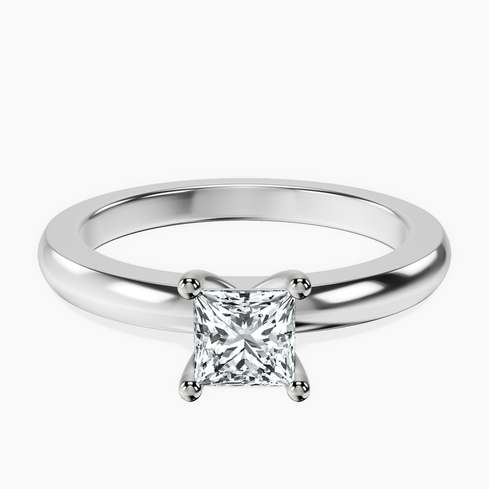 10kt White Gold Quinn Solitaire Lab Diamond Ring front image