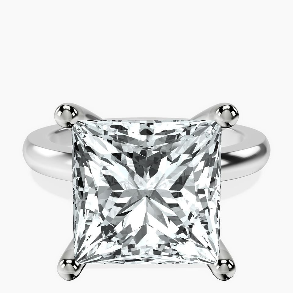 Platinum Quinn Solitaire Lab Diamond Ring front image