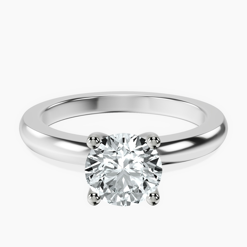 10kt White Gold Quinn Solitaire Lab Diamond Ring front image