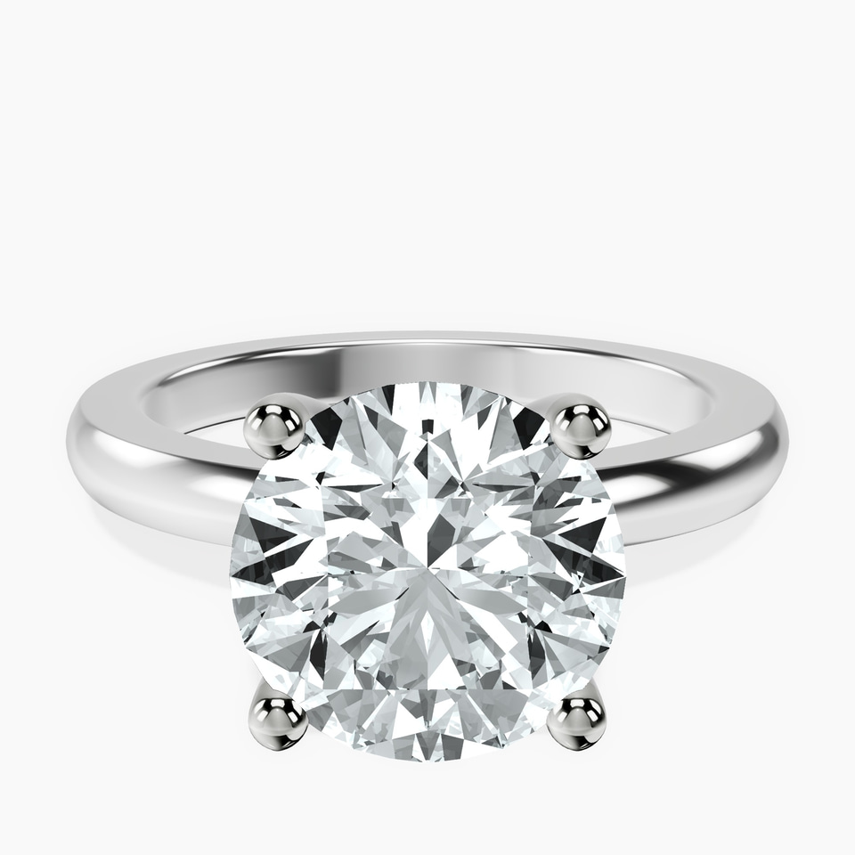 10kt White Gold Quinn Solitaire Lab Diamond Ring front image