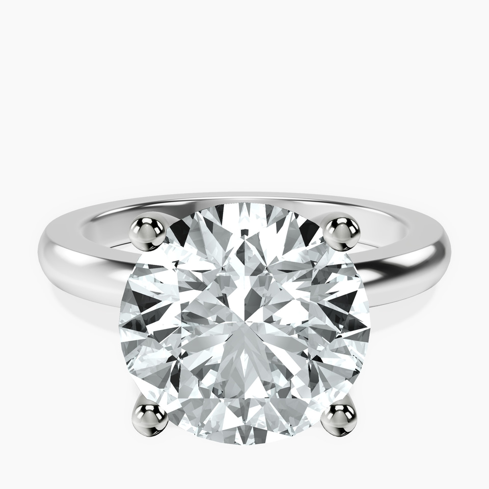 10kt White Gold Quinn Solitaire Lab Diamond Ring front image