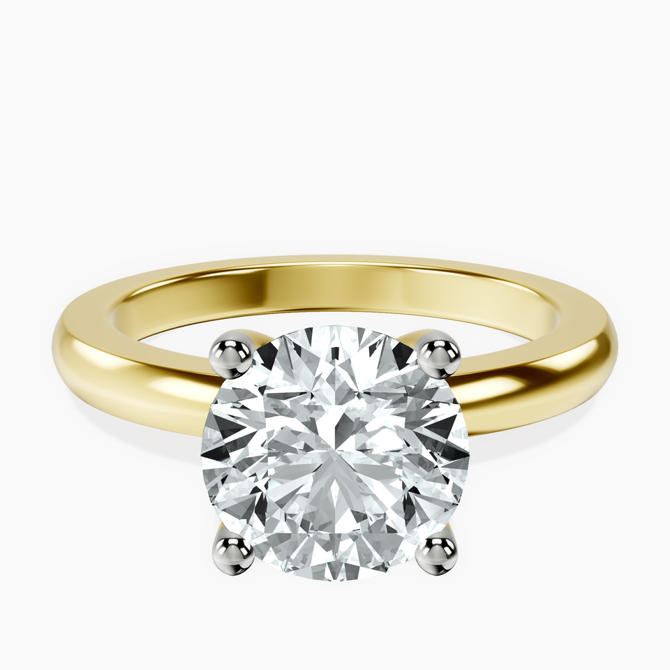 18kt Yellow Gold Quinn Solitaire Lab Diamond Ring front image
