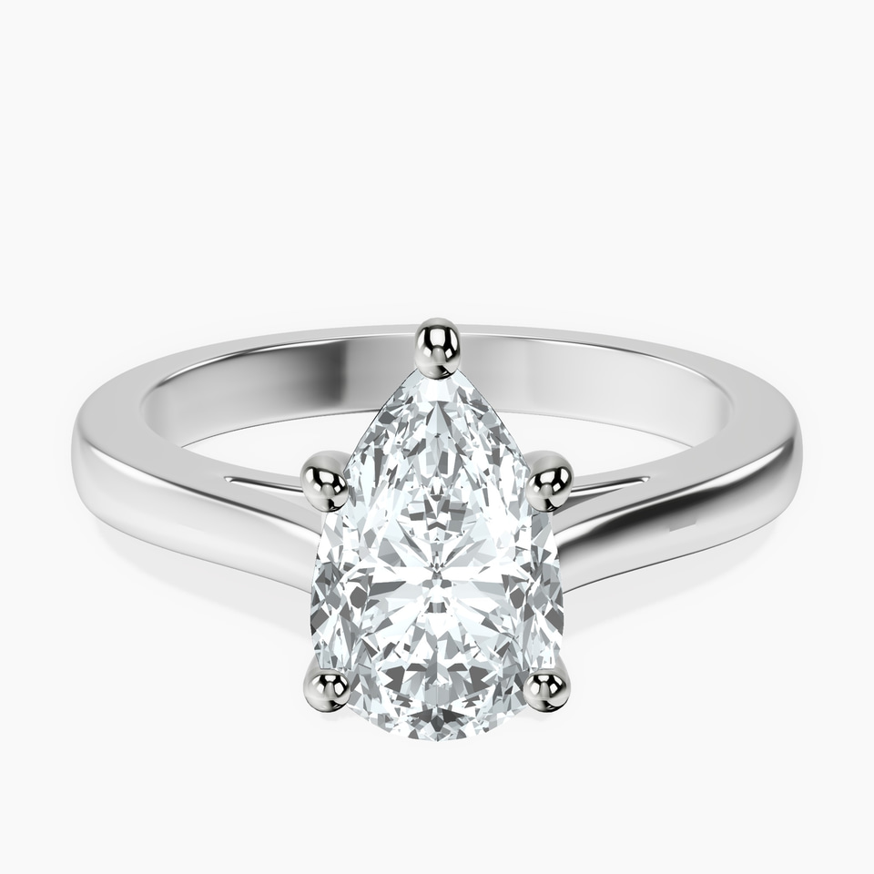 9ct White Gold Teagan Solitaire 2mm Lab Diamond Ring front image
