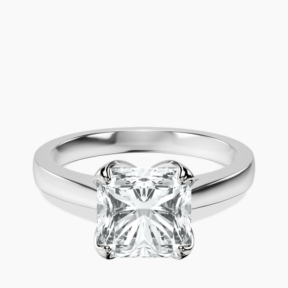 9ct White Gold Shye Petal Solitaire Lab Diamond Ring front image