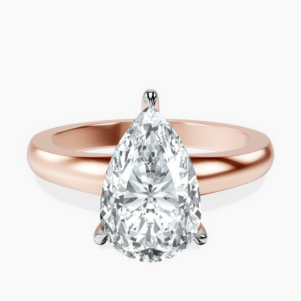 18kt Rose Gold Arielle Solitaire Lab Diamond Ring front image