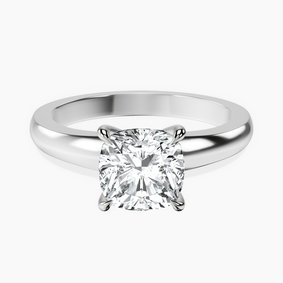 9ct White Gold Arielle Solitaire Lab Diamond Ring front image