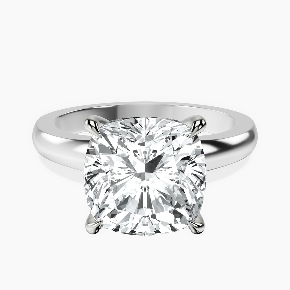 10kt White Gold Arielle Solitaire Lab Diamond Ring front image