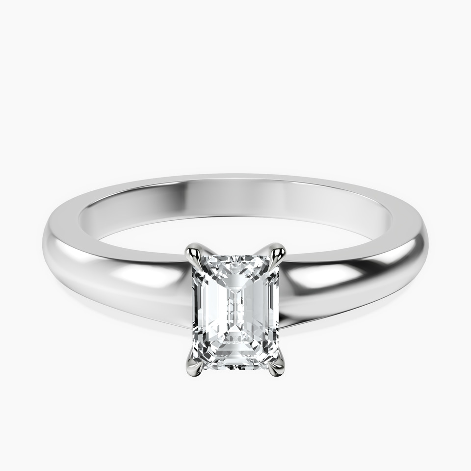 10kt White Gold Arielle Solitaire Lab Diamond Ring front image