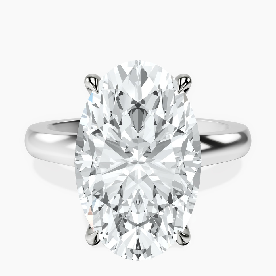 10kt White Gold Arielle Solitaire Lab Diamond Ring front image