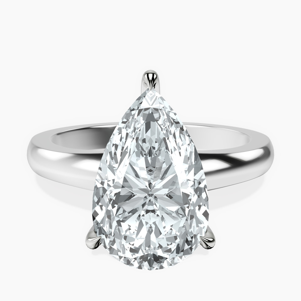 10kt White Gold Arielle Solitaire Lab Diamond Ring front image