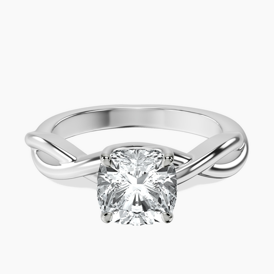 9ct White Gold Evermore Solitaire Lab Diamond Ring front image